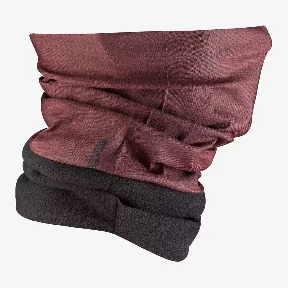دستمال گردن اسکی بزرگسال Wedze HUG 500 زرشکی